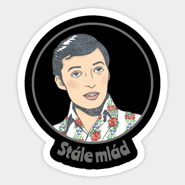 Karel Gott stale mlad Sticker by Naty Design Prague